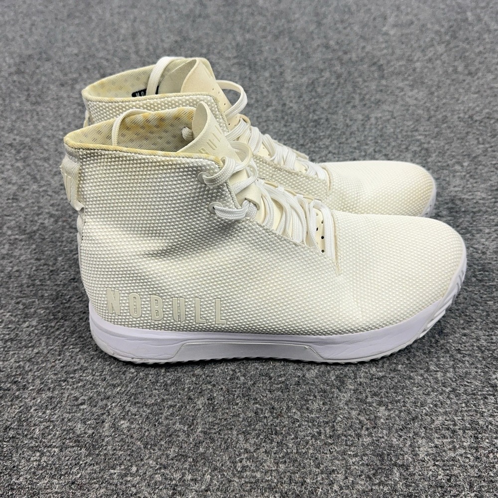 NOBULL High-Top Trainer Shoes Mens Size 11 White SuperFabric Athletic Sneakers